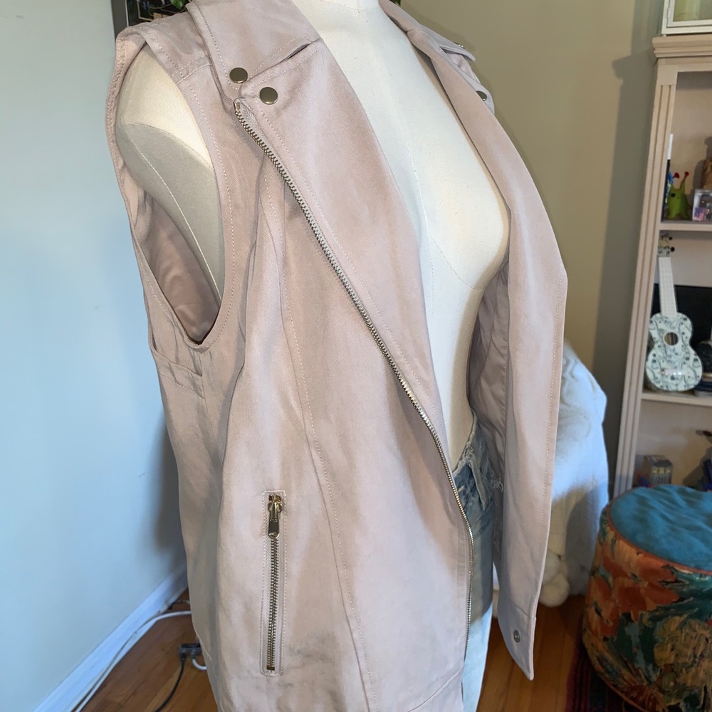 Club Monaco Blush Moto Vest
